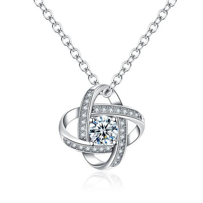 Light Luxury 0.5Ct VVS1 Moissanite Jewelry Set – 925 Sterling Silver Stud Earrings & Pendant Necklace for Women Bettina