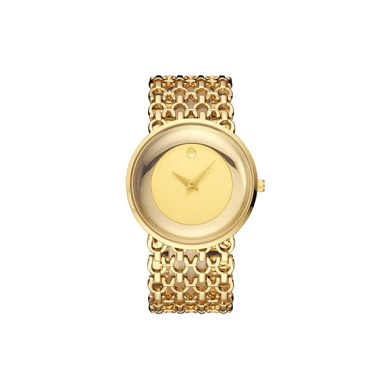 Orimart Luxury Women’s Quartz Watch – Vintage Dial, Rhinestone Accents, Hollow Alloy Strap, 30M Water Resistant Aeriselle
