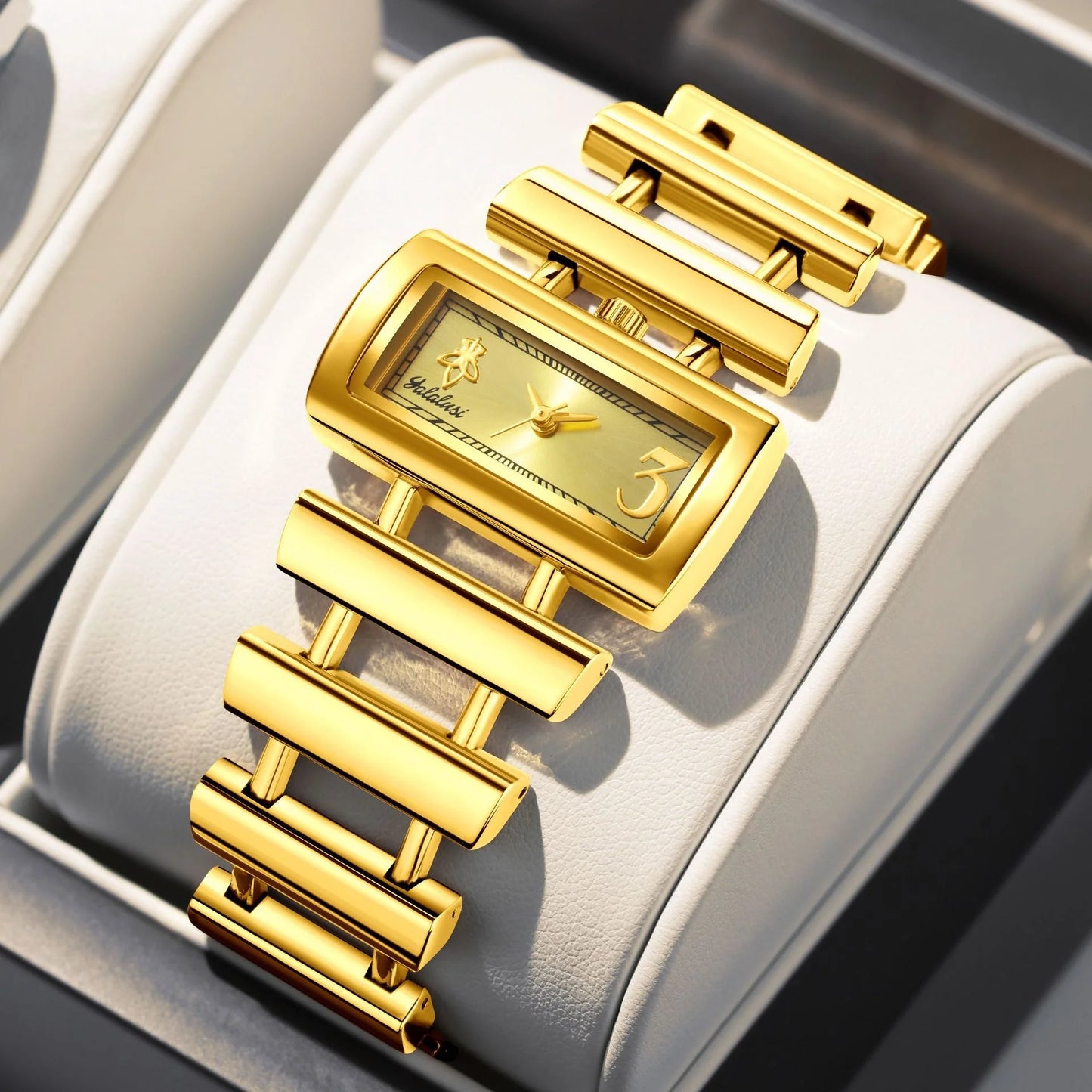 Women’s 34mm Square Quartz Watch – Minimalist Alloy Case, Mineral Glass Dial, 10M Water Resistant, Elegant Daily Wear Francine