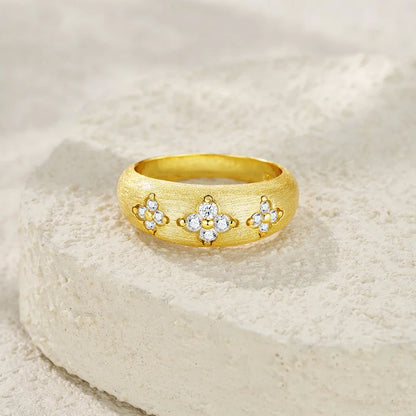 Kuangfeng 925 Sterling Silver Gold Plated Moissanite Engagement Ring – Fine Jewelry Wedding Ring for Women