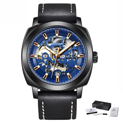 BENYAR 5121 Luxury Men’s Automatic Mechanical Watch – Skeleton Dial Relogio Masculino