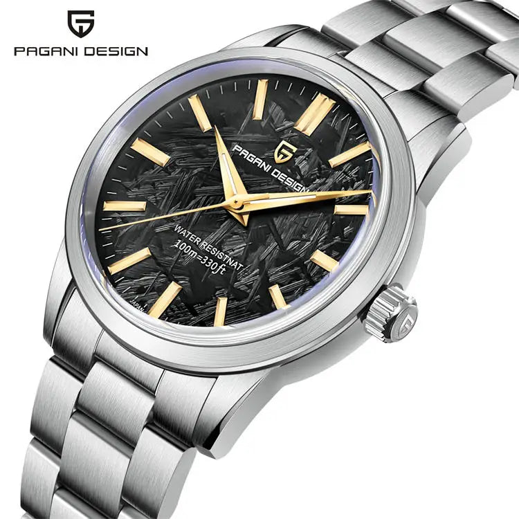 Pagani Design 1734 Men's Quartz Watch – Stainless Steel Band, Luminous Dial, Japanese Movement