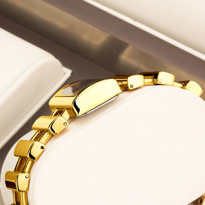 Women’s 34mm Square Quartz Watch – Minimalist Alloy Case, Mineral Glass Dial, 10M Water Resistant, Elegant Daily Wear Francine