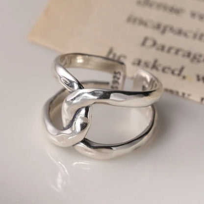 Vintage Cross Chunky Ring in 925 Sterling Silver – Statement Fine Jewelry Sude