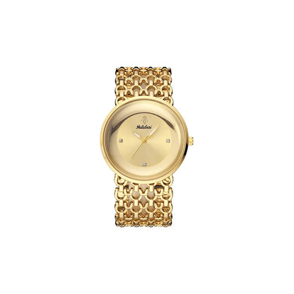 Orimart Luxury Women’s Quartz Watch – Vintage Dial, Rhinestone Accents, Hollow Alloy Strap, 30M Water Resistant Aeriselle
