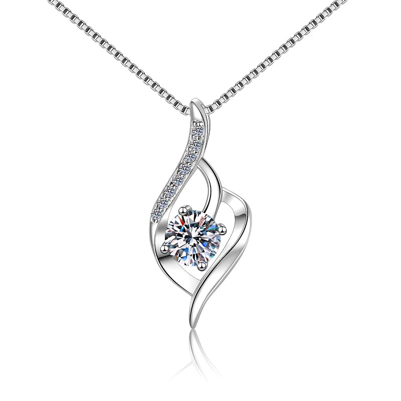 GRA Certified VVS1 Moissanite 1Ct + 0.3Ct×2 Jewelry Set – 925 Sterling Silver Fine Fashion Set for Women