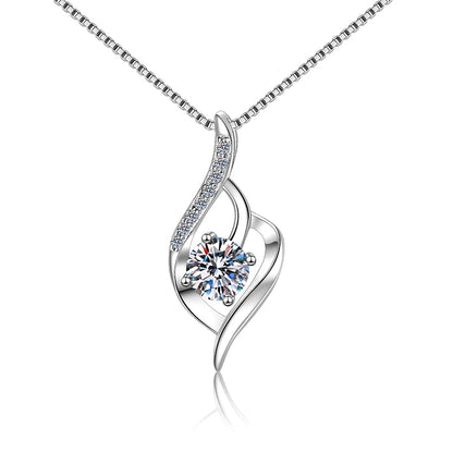 GRA Certified VVS1 Moissanite 1Ct + 0.3Ct×2 Jewelry Set – 925 Sterling Silver Fine Fashion Set for Women