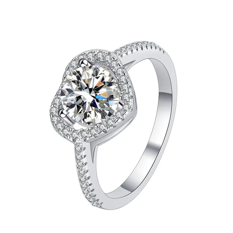 GRA Certified VVS1 Moissanite Heart Jewelry Set – 925 Sterling Silver Fine Fashion Gift for Women Darlene