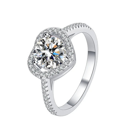 GRA Certified VVS1 Moissanite Heart Jewelry Set – 925 Sterling Silver Fine Fashion Gift for Women Darlene