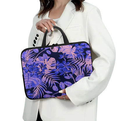 2026 New Hawaiian Tropical Print Laptop Bag – Custom Large Capacity Polyester Laptop Case in Various Sizes