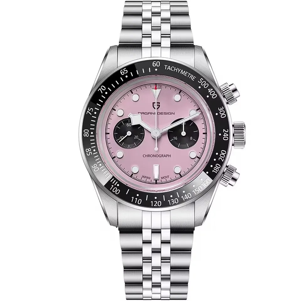 PAGANI DESIGN 1813 BB Flamingo Chronograph Men’s Watch – Luxury Sports Quartz Timepiece, Sapphire Crystal, 100M Waterproof (2026 Model)