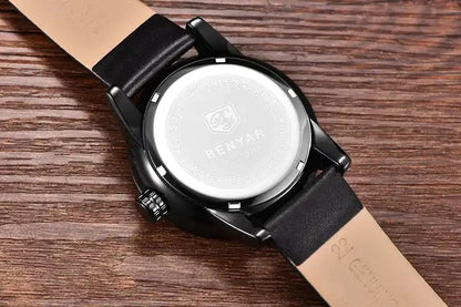 BENYAR 5101 Men’s Quartz Watch – Luxury Business Fashion Wristwatch with Leather Strap, Waterproof