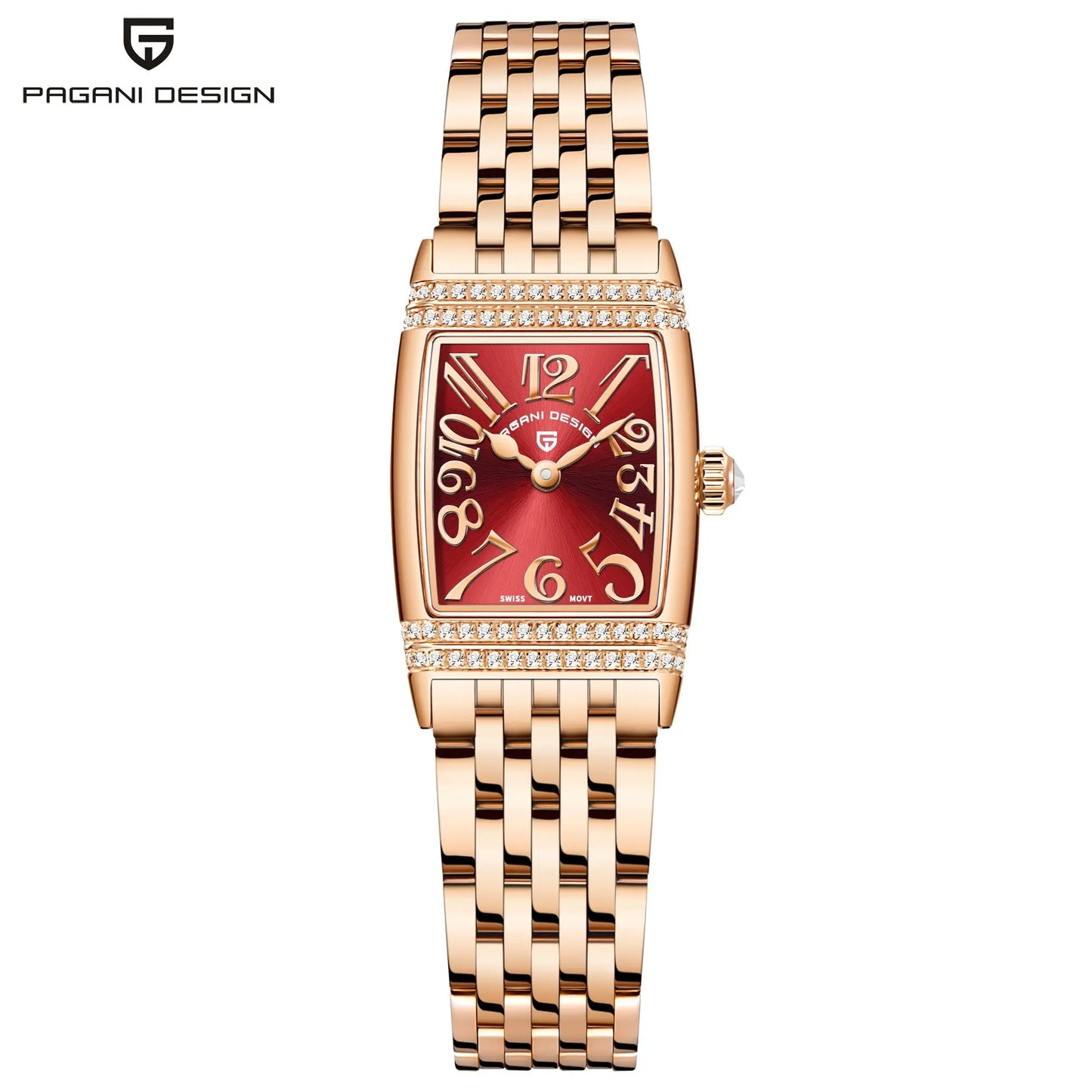 PAGANI DESIGN Women’s Luxury Quartz Watch – Sapphire Glass, Stainless Steel, 22mm Waterproof Fashion Timepiece (2025 New)