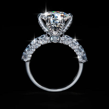 S925 Sterling Silver 5 Carat VVS D Color Moissanite Engagement Ring for Women – Luxury Wedding Band Calyra