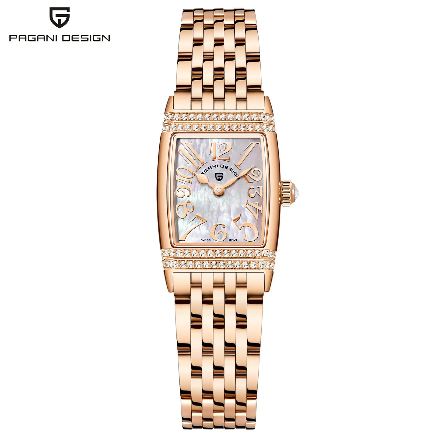 PAGANI DESIGN Women’s Luxury Quartz Watch – Sapphire Glass, Stainless Steel, 22mm Waterproof Fashion Timepiece (2025 New)