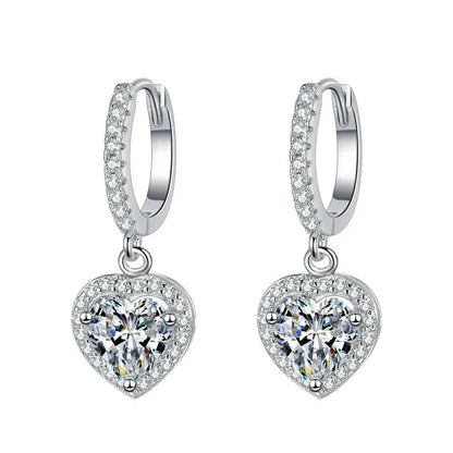 GRA Certified VVS1 Moissanite Heart Jewelry Set – 925 Sterling Silver Fine Fashion Gift for Women Darlene
