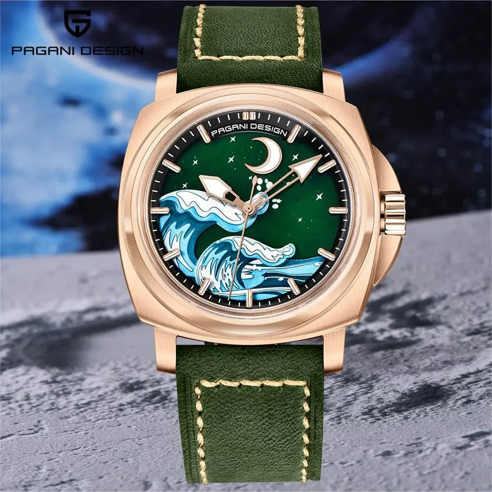 Pagani Design PD‑YS011 Men's Automatic Watch – TMI NH35A Mechanical Movement, Sapphire Crystal, 100M Waterproof, Stainless Steel