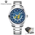 Pagani Design 1788 Men's NH34 Automatic GMT Watch – Sapphire Crystal, Stainless Steel, Multi‑Time Zone