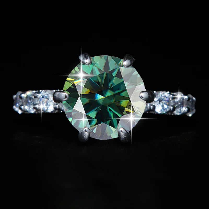 S925 Sterling Silver 5 Carat VVS D Color Moissanite Engagement Ring for Women – Luxury Wedding Band Calyra