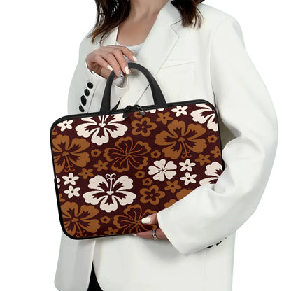 2026 New Hawaiian Tropical Print Laptop Bag – Custom Large Capacity Polyester Laptop Case in Various Sizes