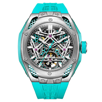 GELATU 6008 Skeleton Tourbillon Automatic Watch – Stainless Steel Mechanical Timepiece Stanis