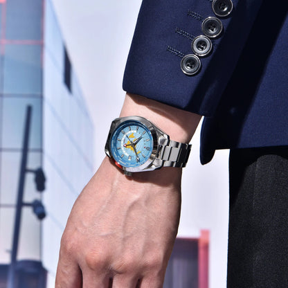 Pagani Design 1788 Men's NH34 Automatic GMT Watch – Sapphire Crystal, Stainless Steel, Multi‑Time Zone