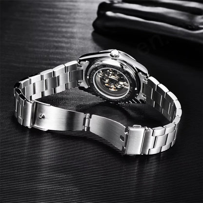 BENYAR 5177 Automatic Watch for Men – 50M Waterproof Stainless Steel Luxury Business Sports Wristwatch