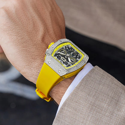 Bonest Gatti Men’s Fully Automatic Mechanical Watch – Diamond Case Luxury-Inspired Timepiece Dev