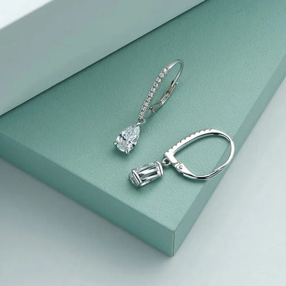 Aimgal 925 Sterling Silver & 18K Gold Plated Water Drop Lab-Grown Diamond Earrings – Minimalist Bridal Wedding Jewelry for Brides Nehemia