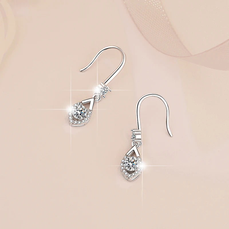 GRA Certified VVS1 Moissanite 1Ct + 0.3Ct×2 Jewelry Set – 925 Sterling Silver Fine Fashion Set for Women