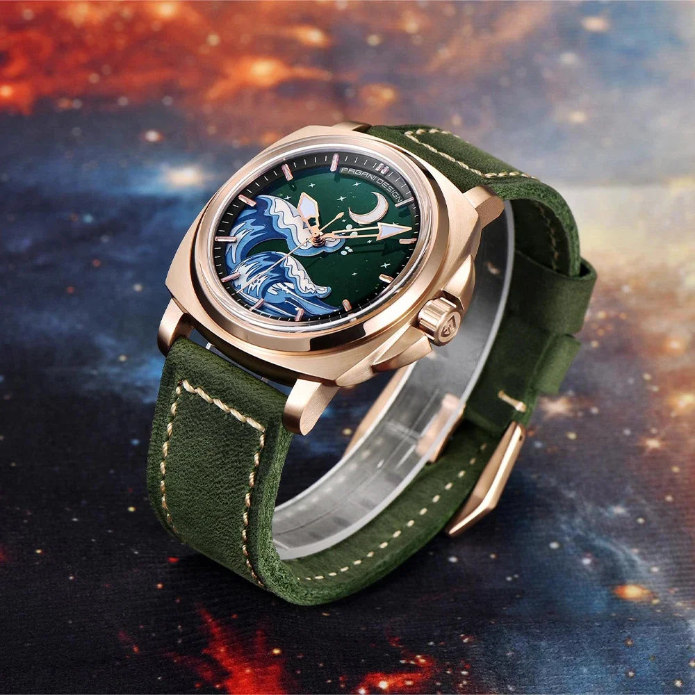 Pagani Design PD‑YS011 Men's Automatic Watch – TMI NH35A Mechanical Movement, Sapphire Crystal, 100M Waterproof, Stainless Steel