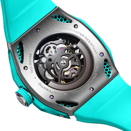 GELATU 6008 Skeleton Tourbillon Automatic Watch – Stainless Steel Mechanical Timepiece Stanis
