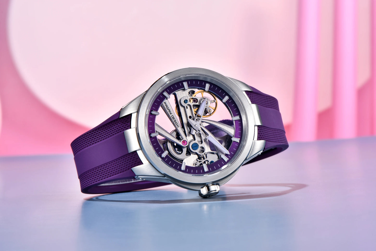 Pagani Design PD‑YS030 Men's Automatic Skeleton Watch – Sapphire AR Crystal, Stainless Steel, Waterproof Sports