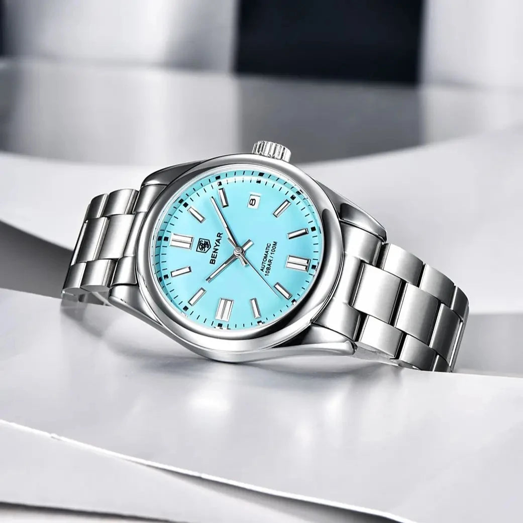 BENYAR 5185 Automatic Mechanical Watch for Men – 39mm Stainless Steel Waterproof Men’s Wristwatch