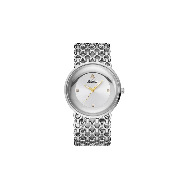 Orimart Luxury Women’s Quartz Watch – Vintage Dial, Rhinestone Accents, Hollow Alloy Strap, 30M Water Resistant Aeriselle