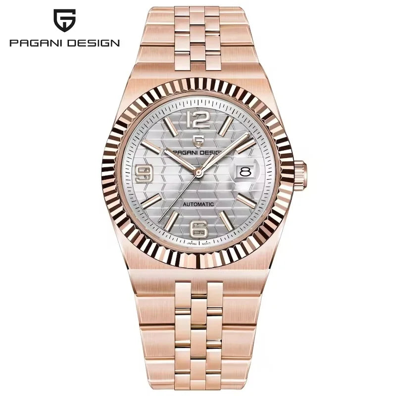 PAGANI DESIGN YS027 Men's Luxury Automatic Watch - 3D Rhombus Dial, MIYOTA 8215 Movement, Mechanical Wristwatch