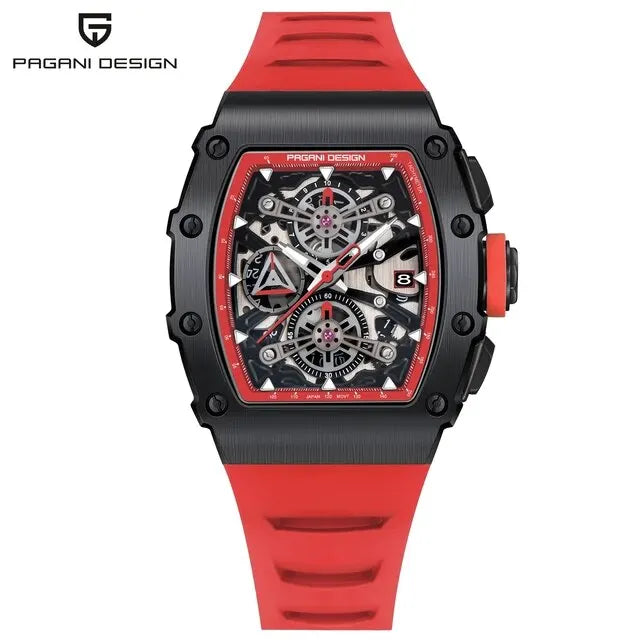 PAGANI DESIGN YS011 Men's 40MM Barrel Quartz Watch – Fashion Casual Chronograph with Sapphire Glass