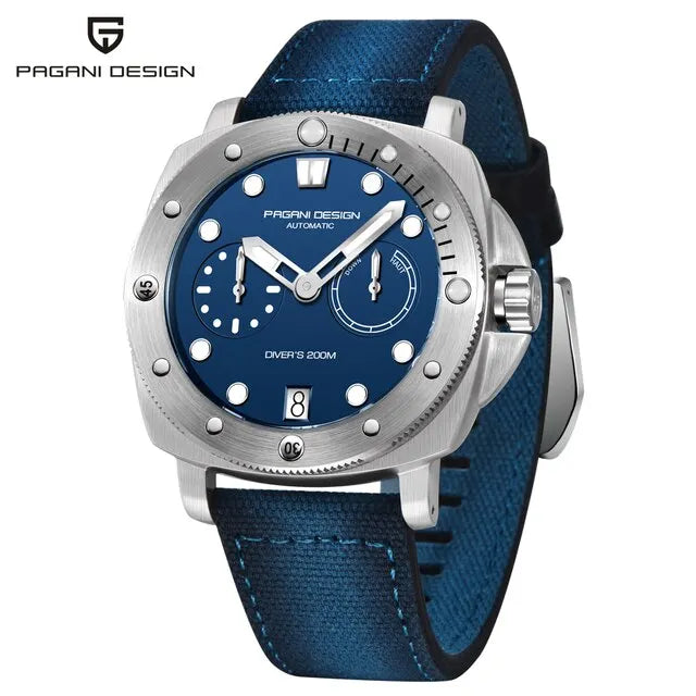 PAGANI DESIGN 1767 Men's Sports Automatic Mechanical Watch – 20Bar Diving Watch with Sapphire Glass & Stainless Steel | Montre Homme