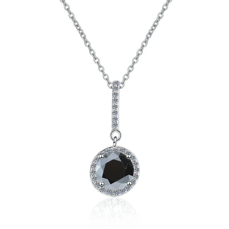 Fine Jewelry: Valentine’s Gift S925 Sterling Silver Necklace with Pink VVS1 Moissanite Diamond Pendant