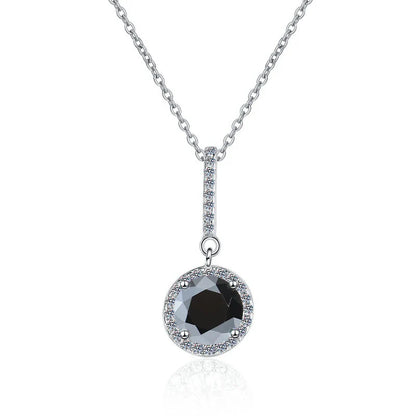 Fine Jewelry: Valentine’s Gift S925 Sterling Silver Necklace with Pink VVS1 Moissanite Diamond Pendant