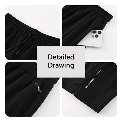 Men's Lightweight Nylon Mesh Athletic Shorts – Printed Patchwork Design