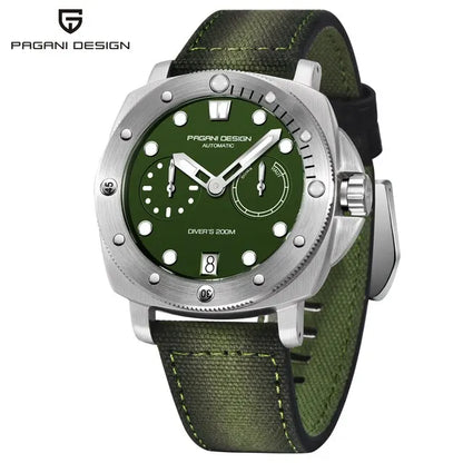PAGANI DESIGN 1767 Men's Sports Automatic Mechanical Watch – 20Bar Diving Watch with Sapphire Glass & Stainless Steel | Montre Homme