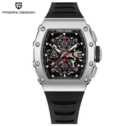 PAGANI DESIGN YS011 Men's 40MM Barrel Quartz Watch – Fashion Casual Chronograph with Sapphire Glass