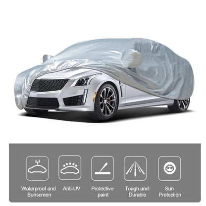 Universal Full Car Cover | Indoor & Outdoor UV Protection, Heat-Resistant, Dustproof, Scratch-Resistant for Sedans