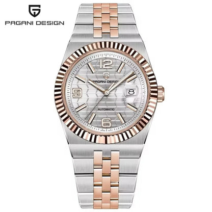 PAGANI DESIGN YS027 Men's Luxury Automatic Watch - 3D Rhombus Dial, MIYOTA 8215 Movement, Mechanical Wristwatch