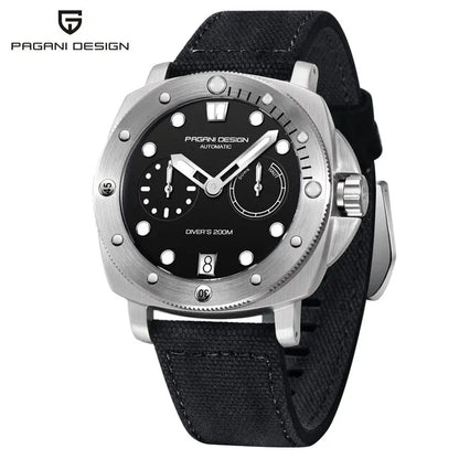 PAGANI DESIGN 1767 Men's Sports Automatic Mechanical Watch – 20Bar Diving Watch with Sapphire Glass & Stainless Steel | Montre Homme