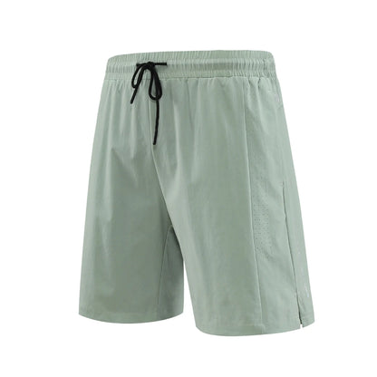 Men's Lightweight Nylon Mesh Athletic Shorts – Printed Patchwork Design