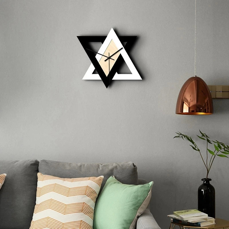 Acrylic Star Art Wall Clock – Customizable Modern Home Decor