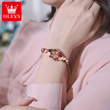 OLEVS 7007 Women's Luxury Quartz Watch - Classic Waterproof Design, Tungsten Steel Strap, Sport & Business Fashion Reloj
