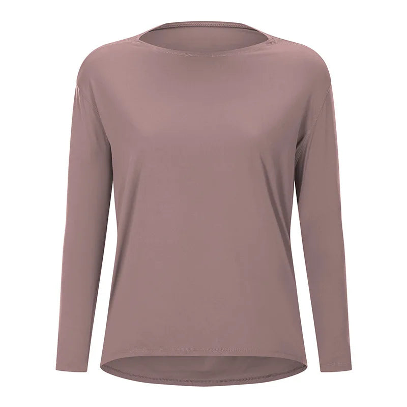 Women's Long Sleeve Yoga Shirt - Perfect for Exercise & Activewear